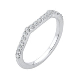 Round Diamond Half-Eternity Wedding Band in 14K White Gold