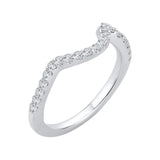 Round Diamond Wedding Band in 14K White Gold