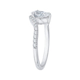 Pear Cut Diamond Promise Engagement Ring in 14K White Gold (Semi-Mount)