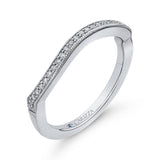 Round Diamond Half-Eternity Wedding Band in 14K White Gold