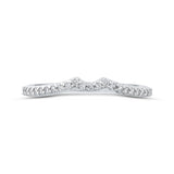 Round Diamond Wedding Band in 14K White Gold