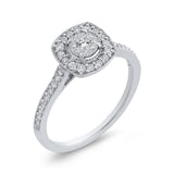 10K White Gold 1/3 ct Round Diamond Fashion Ring in 14K White Gold