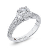 Split Shank Diamond Engagement Ring in 14K White Gold