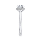 Round Diamond Engagement Ring in 14K White Gold (Semi-Mount)
