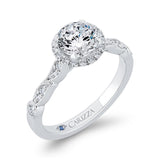 Diamond Engagement Ring in 14K White Gold (Semi-Mount)