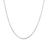 20 Platinum Finish Sterling Silver Fine Cable Chain