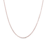20 Rose Gold Finish Sterling Silver Fine Cable Chain