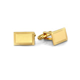 Gold Finish Brite Etched Cufflinks
