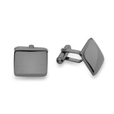 Gun Metal Domed Rectangle Cufflinks