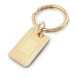 Gold Finish Polished Imprinted Key Ring