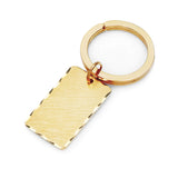 Gold Finish Florentine Engraved Key Ring