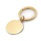 Gold Finish Round Polished Key Ring