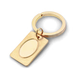 Gold Finish Tu-Tone Key Ring
