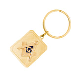 Gold Finish Masonic Emblem Key Ring