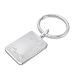 Embossed Key Ring Rhodium