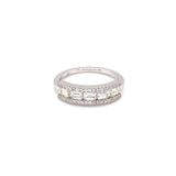 Natural Diamond Emerald Cut Engagement Ring