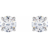 14K White 5mm :: 1 CTW Lab-Grown Diamond Stud Earrings