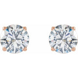 14K Rose 2 CTW Lab-Grown Diamond Stud Earrings