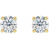 14K Yellow Gold 3/4 CTW Lab-Grown White Diamond Earrings