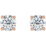 14K Rose 3/4 CTW Lab-Grown Diamond Stud Earrings