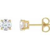 14K Yellow 1 CTW Lab-Grown Diamond Stud Earrings