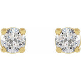 14K Yellow Gold 1/4 CTW Lab-Grown White Diamond Earrings
