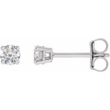 14K White Gold 1/8 CTW Lab-Grown White Diamond Earrings