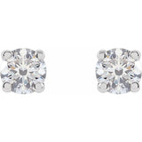 14K White Gold 1/8 CTW Lab-Grown White Diamond Earrings