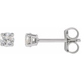 14K White Gold 3 CTW Lab-Grown White Diamond Earrings