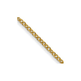 14K 18 inch 1mm Round Open Link Cable with Lobster Clasp Chain