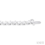 4 ctw East West Pear Cut Diamond Fashion Tennis Bracelet in 14K White Gold