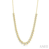 2 ctw Round Cut Diamond Illusion Necklace in 10K Yellow Gold