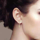 1/2 Ctw Round Cut Diamond Riviera Drop Earrings in 14K Yellow Gold