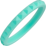 TruBand™ Silicone Diamond Faceted Turquoise Ring