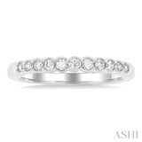 1/4 Ctw Channel Set Round Cut Diamond Wedding Band in 14K White Gold