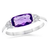 14KT Gold Ladies Amethyst Fashion Ring