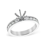 14KT Gold Diamond Semi-Mount Engagement Ring