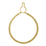 Gold Finish Tie Chain Heavy Flat Curb