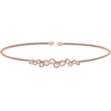 Single Cable Cuff Bracelet with Bubble Pattern
