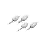 4-pc Sterling Silver Oval Star Cut Stud Set .08 Cttw Diamonds