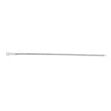 Rhodium Finished Sterling Silver 3mm Rounded Box Bracelet - 8.5