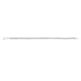 Rhodium Finished Sterling Silver 4mm Curb Bracelet - 8.5