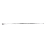 Rhodium Finished Sterling Silver 3mm Rope Bracelet - 8.5