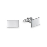 Sterling Silver Polished Rectangle Cufflinks