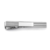 Sterling Silver Engine-Turned Tie Bar W/Gripper