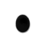 Sterling Silver Oval Onyx Tie Tack