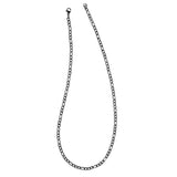 24 Stainless Steel Gun Metal IP Plated 4mm Figaro Chain