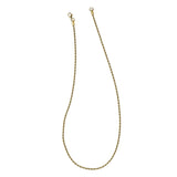 22 Stainless Steel Gold IP Plated 2.3mm Rope Chain