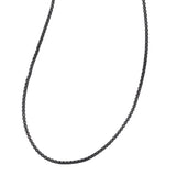 20 Stainless Steel Black IP Plated 2.5mm Rounded Box Chain