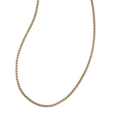20 Stainless Steel Gold IP Plated 2.5mm Rounded Box Chain